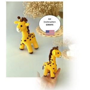 Giraffe Amigurumi Crochet Pattern, Easy Safari Crochet Animal, Cute Giraffe Pattern, PDF Download Crochet