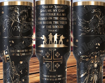 Crusader Knight 40oz Full Wrap Tumbler SVG