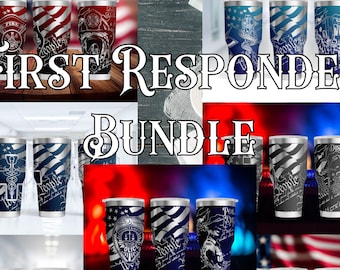 First Responder Bundle 20oz Full Wrap Tumbler SVG Files