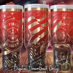 Archivo SVG de vaso lleno de 40 oz de bombero