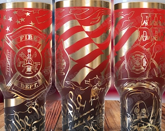 Fire Fighter 40oz Full Tumbler SVG File