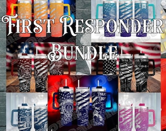 First Responder Bundle 40oz Full Wrap Tumbler SVG Files
