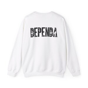 Dependa Crewneck, Funny Military Spouse Sweatshirt, Humorous Military Wife Gift, Military Font Unisex Pullover, Wife, Husband, Spouse shirt image 8