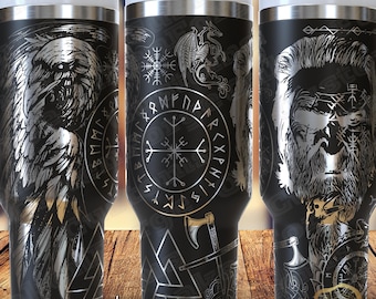 Viking Oden 40oz Full Wrap Tumbler SVG File