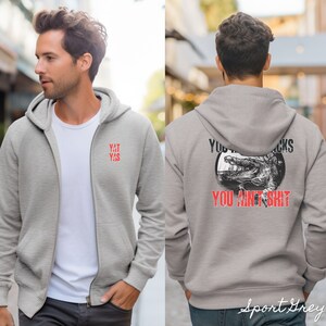 YATYAS Red & Black Gator Full Zip Hoodie - Unisex Heavy Blend image 3