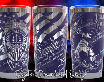 Police Dept 20oz Tumbler wrap SVG file