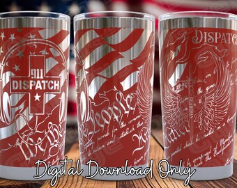 Dispatch 20oz Tumbler wrap SVG file