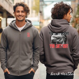 YATYAS Red & Black Gator Full Zip Hoodie - Unisex Heavy Blend image 4