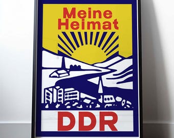 Historical GDR poster (A4 | A3 | A2 | A1) • MY homeland DDR