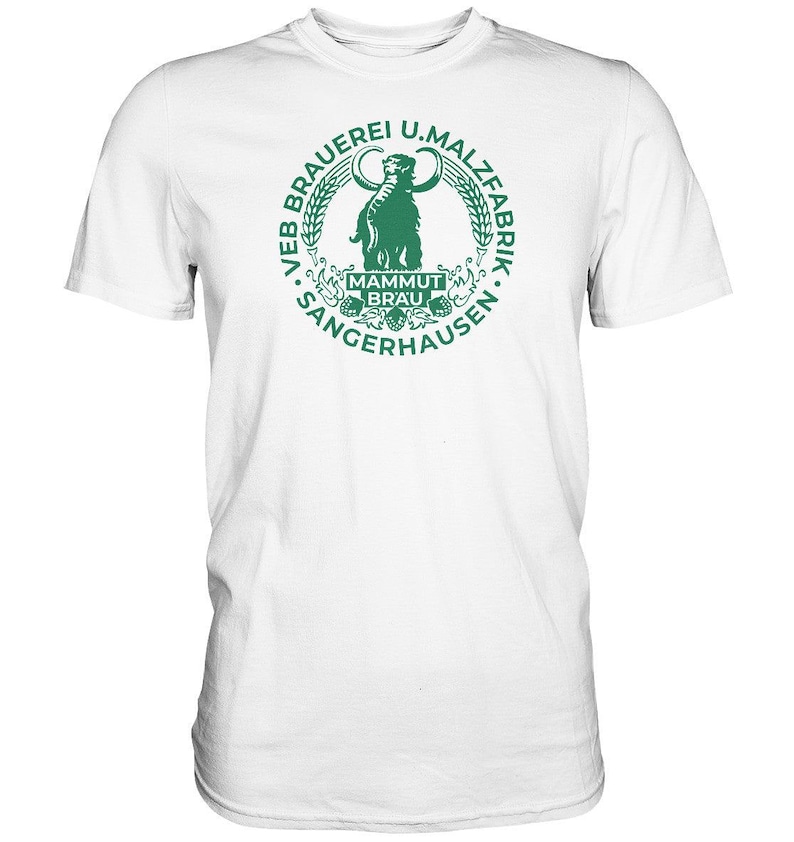 PREMIUM SHIRT UNISEX • EB BRAUEREI SANGERHAUSEN - MAMMUT BRÄU monochrom