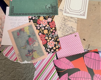 Vintage tijdschrift Ephemera-bundel 50+ items, Junk Journal Paper-kit, scrapbookingbundel, bundel vintage boekpagina's, vintage Ephemera-kit