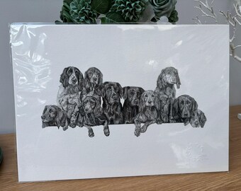 Limitierter Hunde Kunstdruck – Handgezeichnete Cocker Spaniel & Labradors