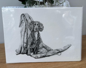 Cocker Spaniel Arbeitshund Limitierter Druck – Jagdhund Kunst