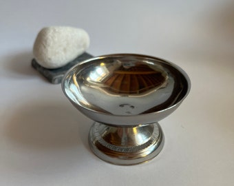 Stainless steel Italian cocktail and ice cream cups with trim detail