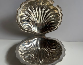 Shell Silver Plated Caviar or Butter Dish