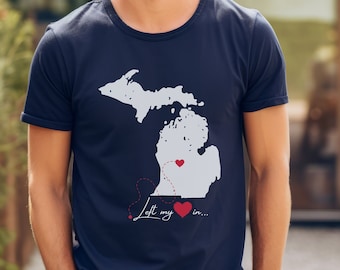 Personalized Home State T-Shirt: Custom City Heart Tee