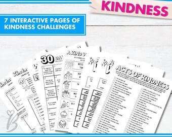 Kindness Challenge Worksheets: Kids & Families Learning (PDF)