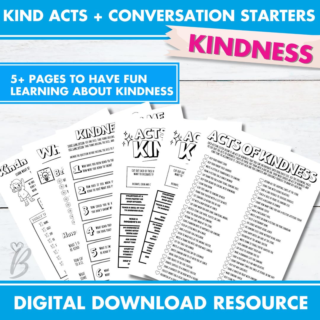 Kindness Games for Kids Classrooms Kindness Educational Learning Sheets ...