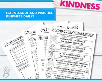 Kindness Challenge Worksheets: Kids Learning Activity (PDF Download)