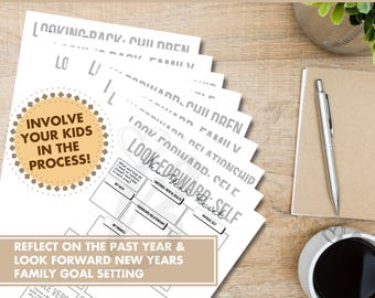 Christian Family Reset Year End Reflection Journal, Faith Based Goal Setting for families, Marriage and Parenting spiritual growth Journal