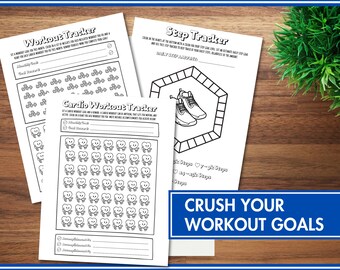 Workout & Step Tracker: Fitness Log (Digital Download)