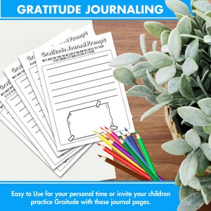 Practice your gratitude by writing on these creative and easy to follow Journal prompts.