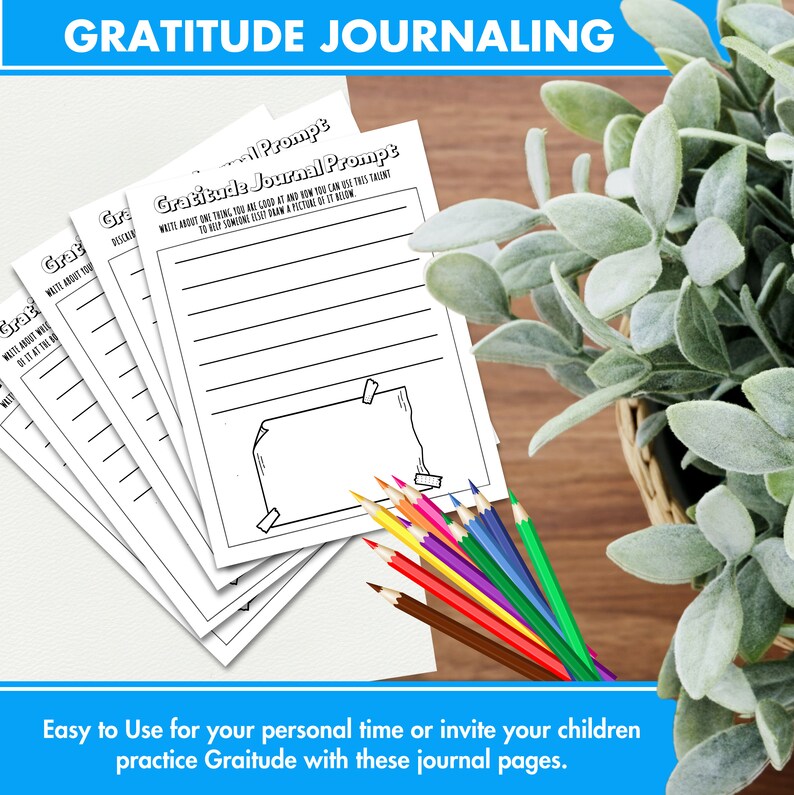 Practice your gratitude by writing on these creative and easy to follow Journal prompts.