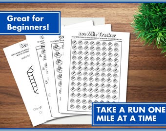 Runner's Training Worksheet Bundle: Couch to 5K, Marathon, 100 Mile (Digital Download)