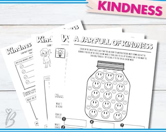 Kindness Jar Worksheet: Kids Journaling Activity (Digital Download)