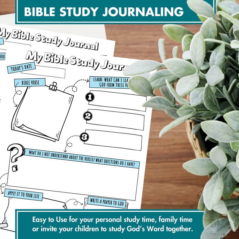 Bible Study Journaling Worksheet: Creative Faith Journal (digital ...