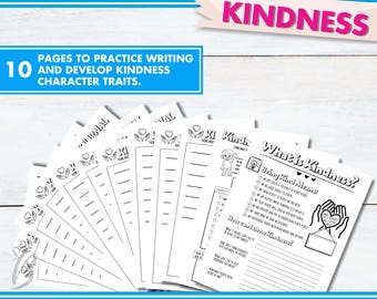 Kindness Journal Prompts: Creative Writing for Kids (Digital Printable)