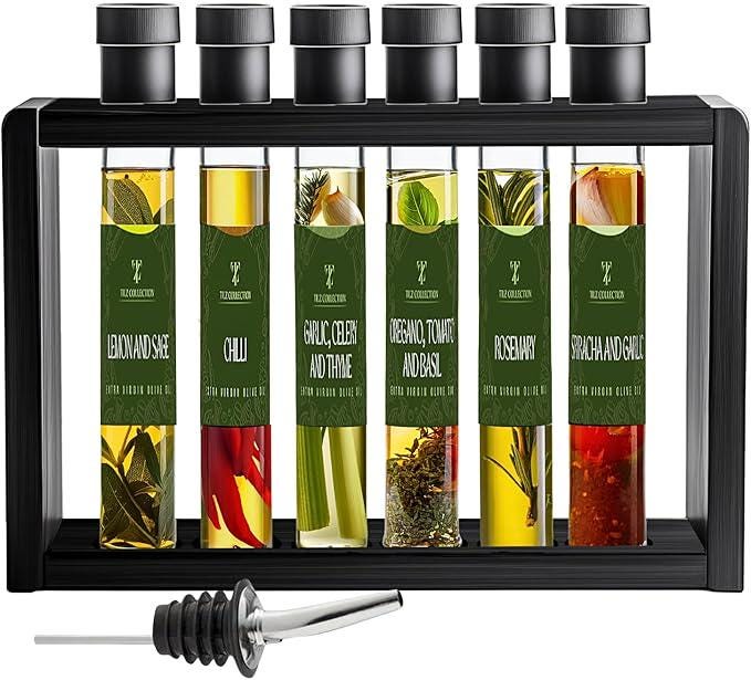Gourmet Infused Olive Oil Gift Set With Bamboo Rack - Etsy