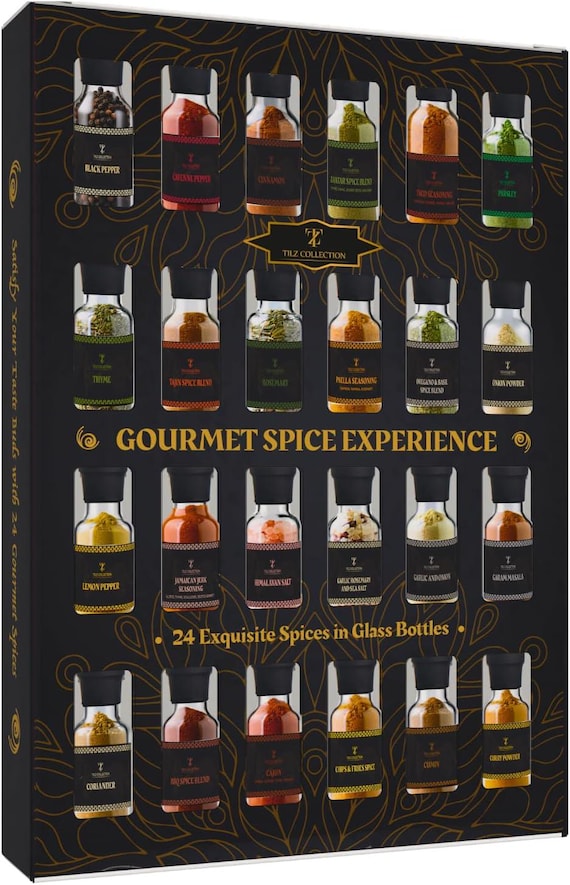 Gourmet Spices Gift Set: 24 All-Purpose Cooking Herbs & Seasonings
