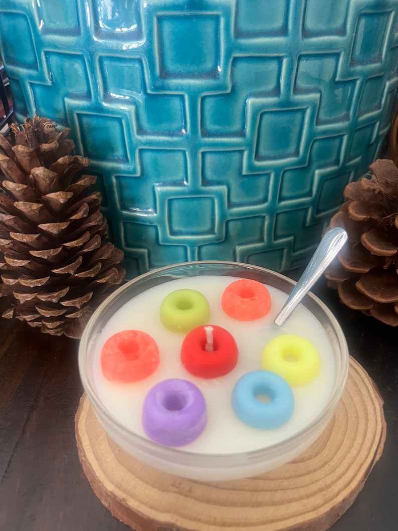 Froot Loop Cereal Bowl Candles Etsy