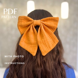 Hair bow pattern | PDF Bow pattern | Pattern and photo instructions| DIY hair bow | Hair accessories | PDF Sewing Pattern | Digital Download