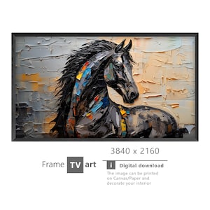 Samsung Frame TV Art, espressionismo, cavallo, arte moderna, arte digitale, download digitale per Samsung Frame, download digitale, Frame TV Art,