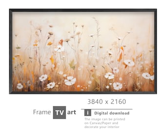 Samsung Frame TV Art, Flowers watercolor, modern art, digital art, Digital Download for Samsung Frame, Digital Download, Frame TV Art,