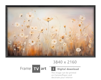 Samsung Frame TV Art, Watercolor Flowers, Modern Art, Digital Art, Digital Download for Samsung Frame, Digital Download, Frame TV Art
