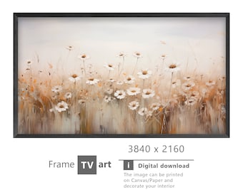 Samsung Frame TV Art, Flowers watercolor, modern art, digital art, Digital Download for Samsung Frame, Digital Download, Frame TV Art,