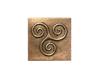 Copper Sign & Artwork Tile, Handcrafted Copper Wall Art, Copper Kitchen Tile, Copper Gift, Mural