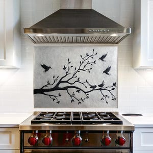 Handmade Copper Bird Wall Art: Kitchen Backsplash Decor