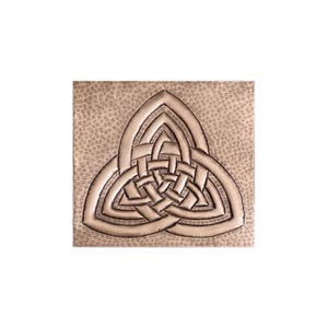 Hammered Copper Celtic Knots, Handcrafted Copper Celtic Eternal & Kitchen Tile, Copper Decorative Panel, Metal Wall Decorative Accents