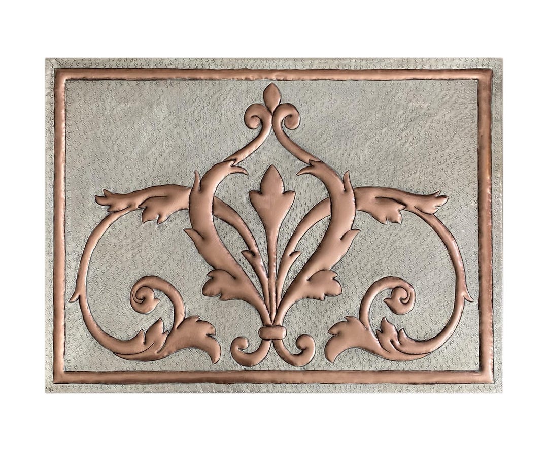 Hammered Copper Kitchen Backsplash: Custom Tile Mural, Metal Wall Panel ...
