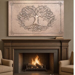 Hammered Copper Tree of Life Wall Art: Celtic Home Decor