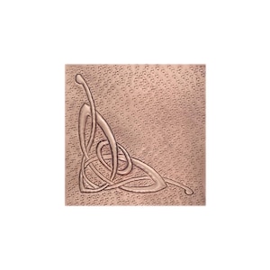 Hammered Copper Celtic Tile: Kitchen Mural, Wall Decor Accent