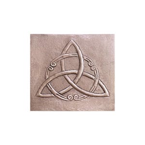 Infinity Circle Hammered Copper Tile, Handcrafted Copper Celtic Knot & Kitchen Tile, Copper Decorative Panel, Metal Wall Decorative Accents