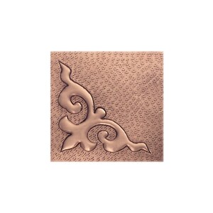 Azulejo de canto de cobre martelado: decoração de parede tradicional