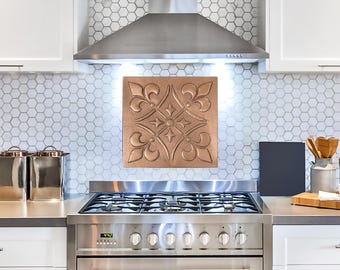 Handmade Copper Tile - Rustic Wall Art - Kitchen Decorative Accent - Copper Wall Decor - Metal Artwork for Home