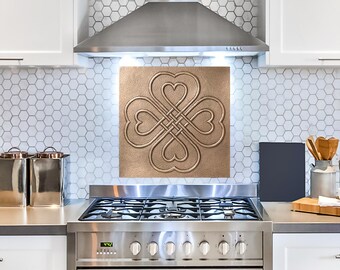 Hammered Copper Celtic Knot Wall Art, Handmade Copper Tile