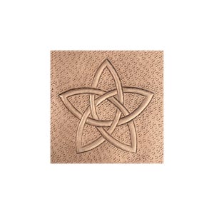 Hammered Copper Celtic Star Tile: Kitchen Wall Art